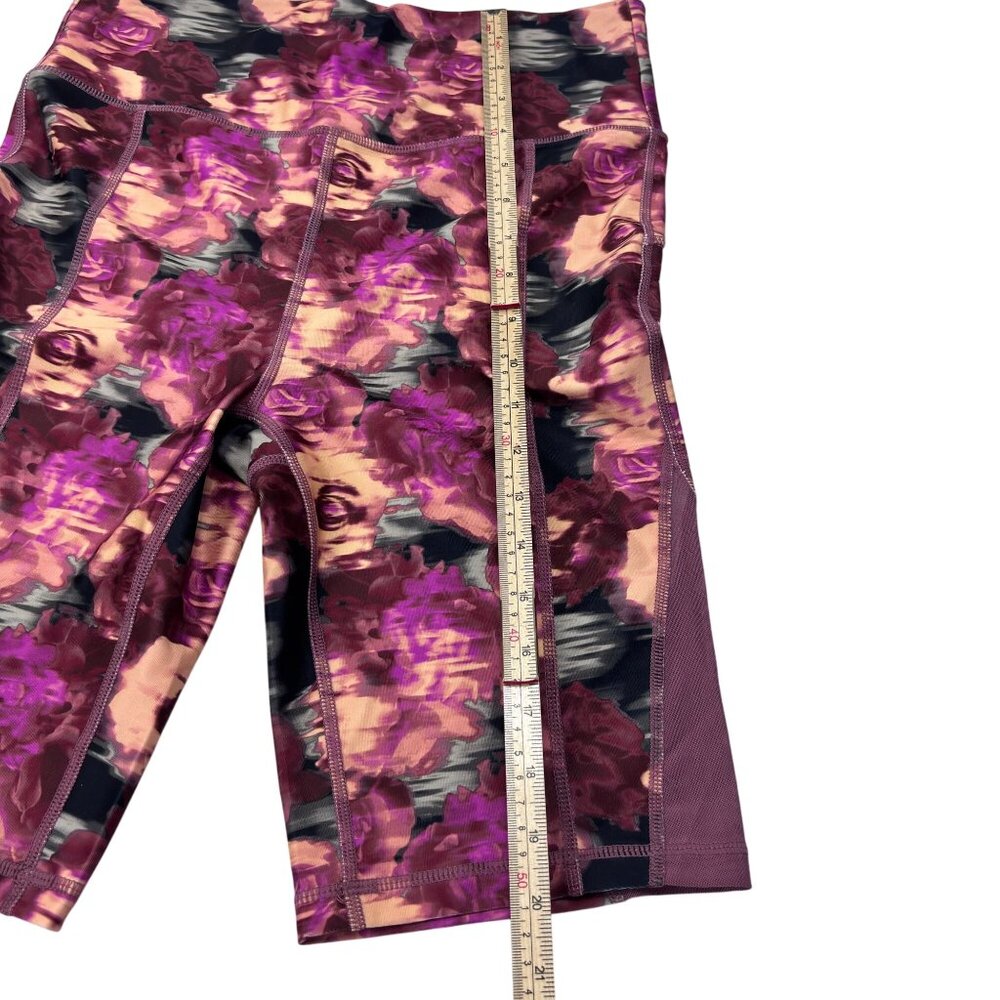 Nine West Active Womens Floral Print High-Waist Stretch Shorts M Polyester/Spand - Picture 4 of 7